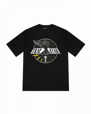 Camiseta Trapstar Airforce Irongate T Tee Hombre Negros | UFCBTK-157