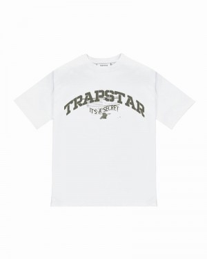 Camiseta Trapstar Battalion Hombre Blancos | DQJSVB-924