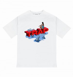 Camiseta Trapstar Can't Trap A Trapper Tee Hombre Blancos | UWABRF-806