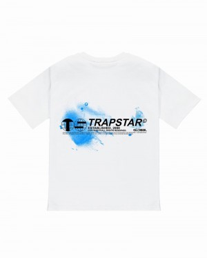 Camiseta Trapstar Global Distribution Tee Hombre Blancos | TRHQKM-057