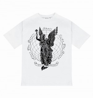Camiseta Trapstar Global Triumph Tee Hombre Blancos | HRBAPS-942