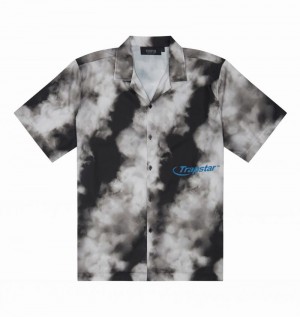 Camiseta Trapstar Hyperdrive Bleach Shirt Hombre Negros Creme | SKPZVO-415