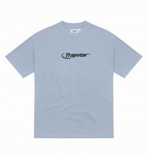 Camiseta Trapstar Hyperdrive Embroidered Tee Hombre Azules | UEGYLO-450