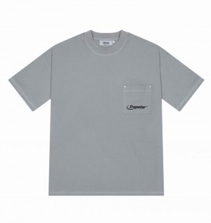 Camiseta Trapstar Hyperdrive Reinforced Rivet Hombre Grises | WYATGF-265