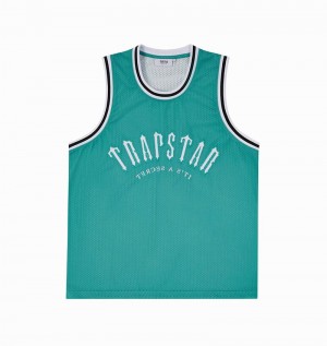 Camiseta Trapstar Irongate Arch Basketball Vest Hombre Azules Blancos | BRODFW-527