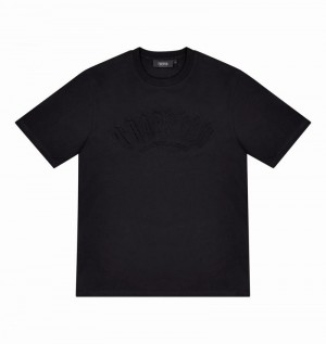Camiseta Trapstar Irongate Arch Embossed Tee Hombre Negros | YPXBUT-605