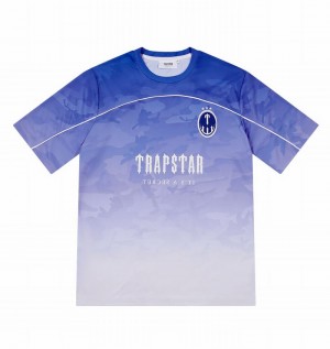 Camiseta Trapstar Irongate Football Jersey Hombre Azules | YJGHBV-942