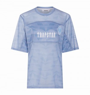 Camiseta Trapstar Irongate Mesh Football Jersey Mujer Azules | OFVWLA-125