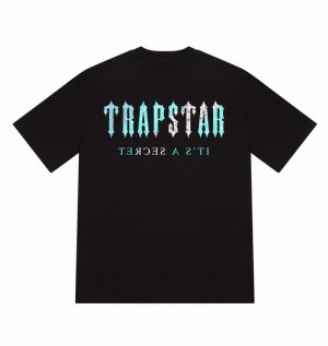 Camiseta Trapstar Irongate Paisley Tee Hombre Negros Turquesa | MOVSIC-491