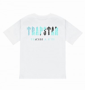 Camiseta Trapstar Irongate Paisley Tee Hombre Blancos Turquesa | FZMRTS-842