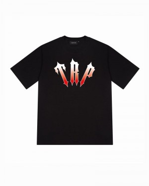 Camiseta Trapstar Irongate TRP Tee Hombre Negros Rojos | GTKDME-572