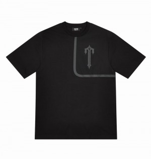 Camiseta Trapstar Irongate T Tech Zip Hombre Negros | RZNECH-715