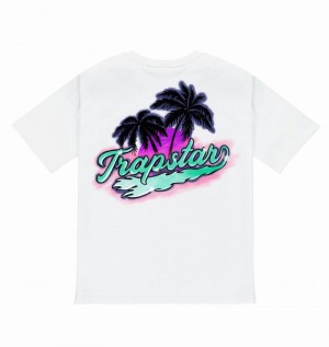 Camiseta Trapstar Paradise SS23 Edition Tee Hombre Blancos | XFCGOS-201