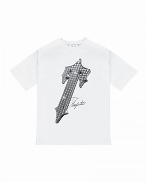 Camiseta Trapstar Platinum Irongate T Tee Hombre Blancos | VHOLKQ-601