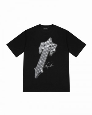 Camiseta Trapstar Platinum Irongate T Tee Hombre Negros | RZAECW-382