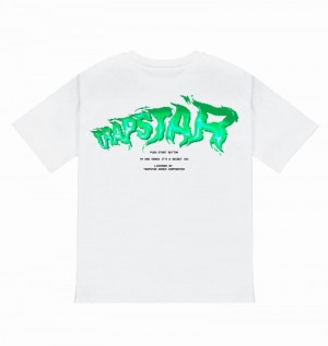 Camiseta Trapstar Press Start Tee Hombre Blancos | EWUHRS-057