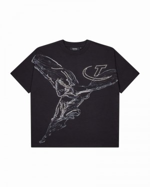 Camiseta Trapstar Spirit Tee 2.0 Hombre Negros | KTBFQY-620