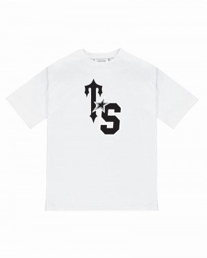Camiseta Trapstar TS-Star Tee Hombre Blancos Negros | HRNLZW-423
