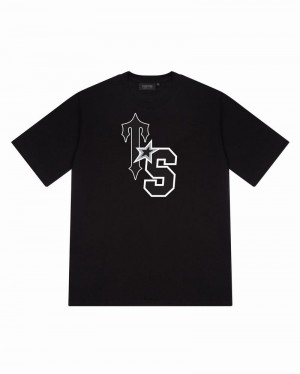 Camiseta Trapstar TS-Star Tee Hombre Negros Blancos | PEWLZX-214