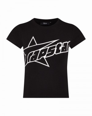 Camiseta Trapstar TS Baby Tee Mujer Negros | PEINMA-029