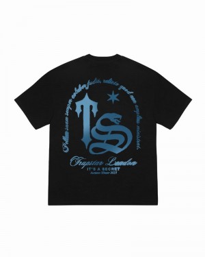 Camiseta Trapstar TS Varsity Tee Hombre Negros | YOAHNF-165