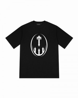 Camiseta Trapstar T Crest Tee Hombre Negros | TSDQFE-260