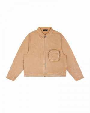 Chamarras Trapstar Construct Hombre Cafes | PJBEKA-682