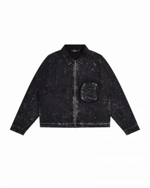 Chamarras Trapstar Construct Hombre Negros | IJQOWK-582
