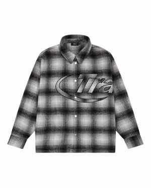 Chamarras Trapstar Hyperdrive Overshirt Shirt Hombre Negros | JMNBTG-918