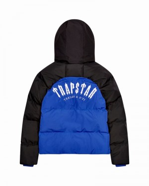 Chamarras Trapstar Irongate Arch Puffer AW23 Hombre Azules Negros | MCARWX-263