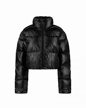 Chamarras Trapstar Irongate Embossed Puffer Mujer Negros | OAVMNE-679