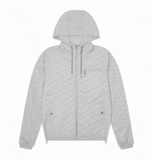 Chamarras Trapstar Monogram Windbreaker Hombre Grises | YZJDON-169