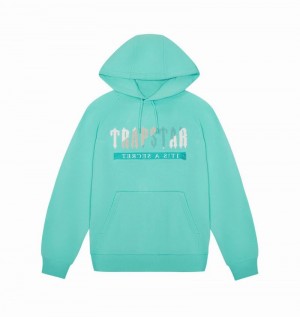 Chandals Trapstar Chenille Decoded 2.0 Hoodie Hombre Turquesa | CEAGPZ-810