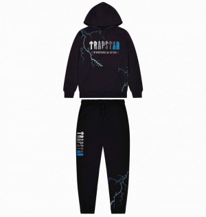 Chandals Trapstar Chenille Decoded 2.0 Hoodie Hombre Negros Plateados Azules | OIWXUP-698