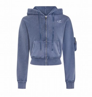 Chandals Trapstar Construct Batwing Hoodie Mujer Azules | JCHSOK-130