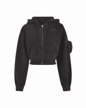 Chandals Trapstar Construct Batwing Hoodie Mujer Negros | DZNCBL-173