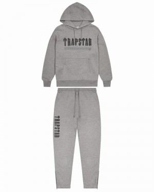 Chandals Trapstar Decoded Chenille 2.0 Hoodie Hombre Grises | PLISKF-523