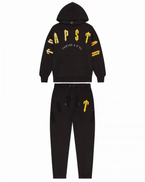 Chandals Trapstar Irongate Arch Chenille 2.0 Hombre Negros Amarillos | XDAEZG-429