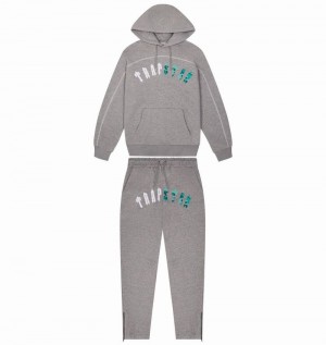Chandals Trapstar Irongate Chenille Arch Encapuchado Hombre Grises Azules | BDQEFP-679