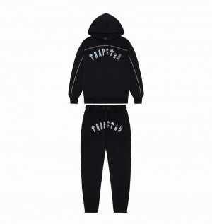 Chandals Trapstar Irongate Chenille Arch Encapuchado Hombre Negros Azules Camuflados | CMQEUA-319
