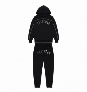 Chandals Trapstar Irongate Chenille Arch Encapuchado Hombre Negros Grises Camuflados | YMALOG-284