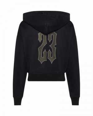 Chandals Trapstar Mesh Irongate Arch Hoodie Mujer Negros | QTXOSF-914
