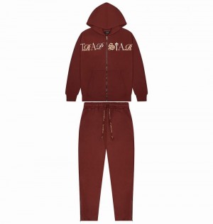 Chandals Trapstar Script Zip Through Hoodie Hombre Rojos | DKZHXU-517
