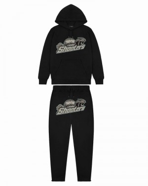 Chandals Trapstar Shooters Hoodie Hombre Negros Turquesa | FSOEKW-274