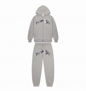 Chandals Trapstar Wildcard Chenille Hoodie Hombre Grises | VMRCKH-128
