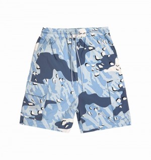 Conjuntos Trapstar Decoded Camo Shorts Hombre Azules Camuflados | PTCDFS-094