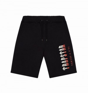 Conjuntos Trapstar Oversized Decoded Shorts Hombre Negros Rojos | LKZHPB-328