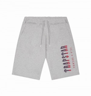 Conjuntos Trapstar Oversized Decoded Shorts Hombre Grises Rojos | SVZUPM-850