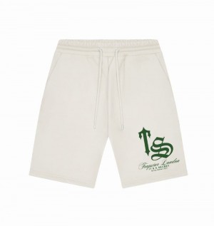 Conjuntos Trapstar Oversized TS Varsity Shorts Hombre Verdes | QWJYFV-041