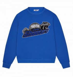 Conjuntos Trapstar Shooters Chenille Crewneck Hombre Azules | ZBOJSN-965